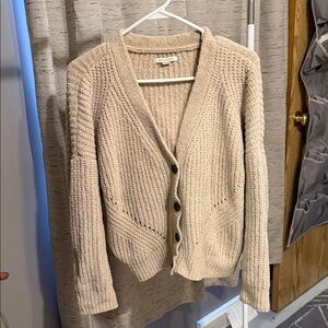 American Eagle Outfitters Tan Knit Cardigan